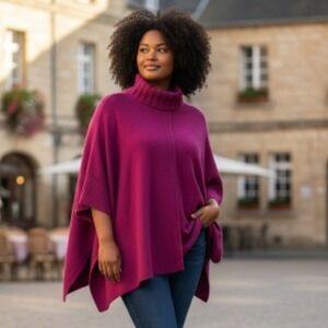 Diane von Furstenberg DVF Diane von Furstenberg  Magenta Cape Sweater | SZ